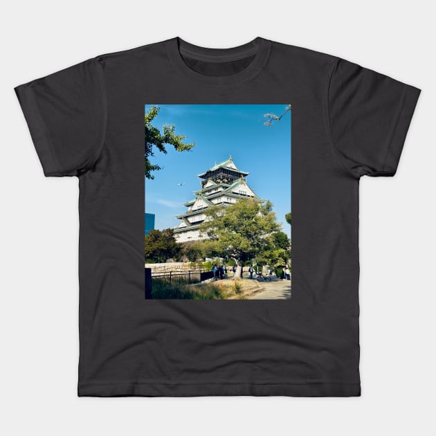 The Osaka Castle Kids T-Shirt by dagobah_days